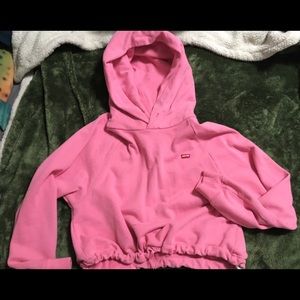 Levi’s pink cropped hoodie